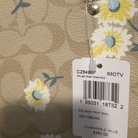 Coach Beige and Yellow Floral Satchel - Picture 4 of 4